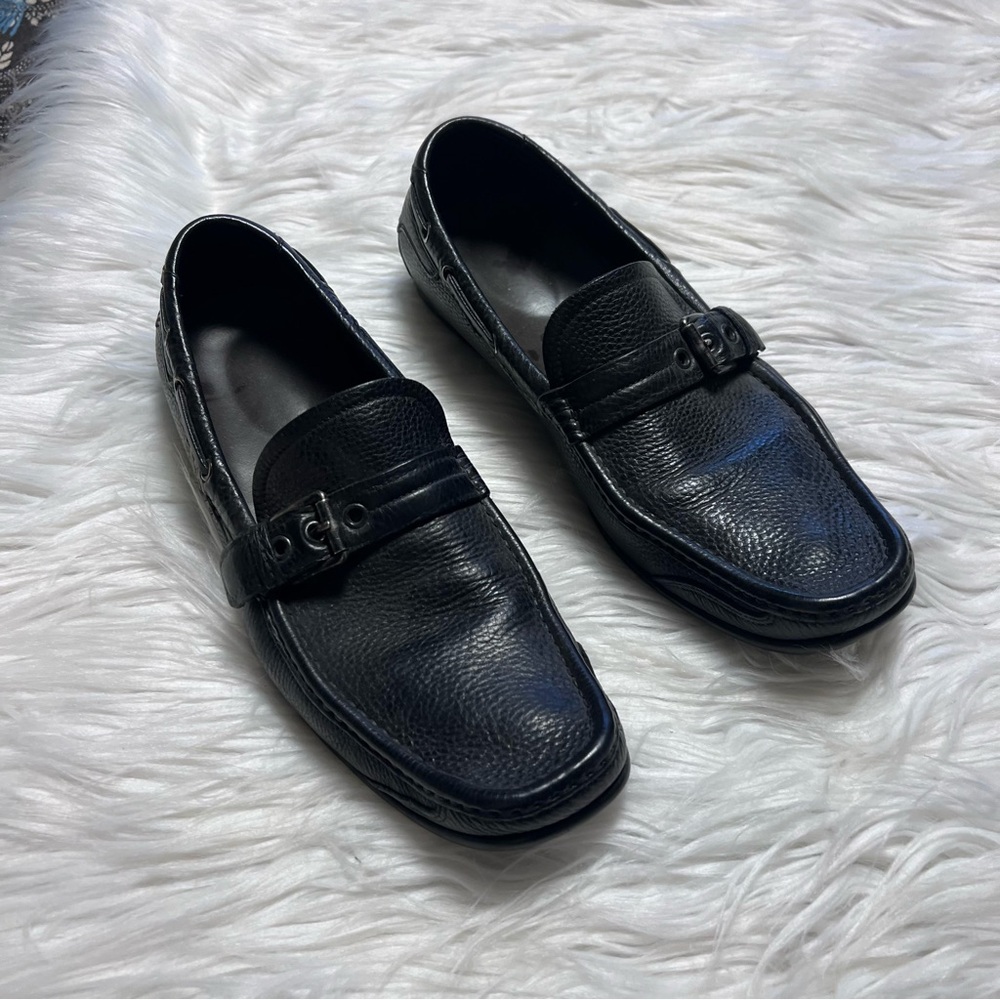 Salvatore Ferragamo Black Leather Loafers
